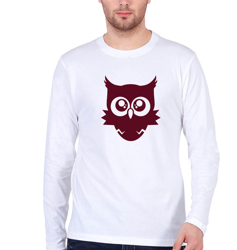 Cute Baby Owl Full Sleeves T-Shirt for Men-White-Ektarfa.online