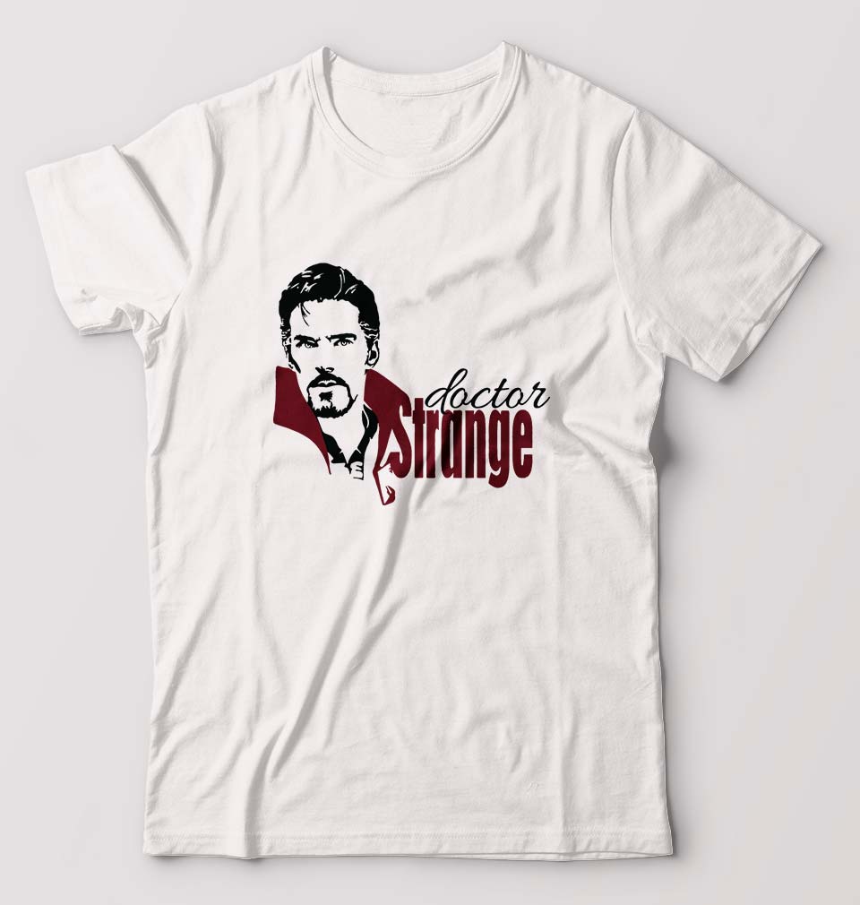 Doctor Strange Superhero T-Shirt for Men-S(38 Inches)-White-Ektarfa.online