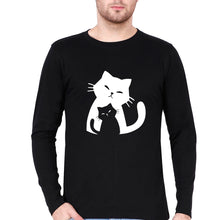 Load image into Gallery viewer, Cat Full Sleeves T-Shirt for Men-Black-Ektarfa.online
