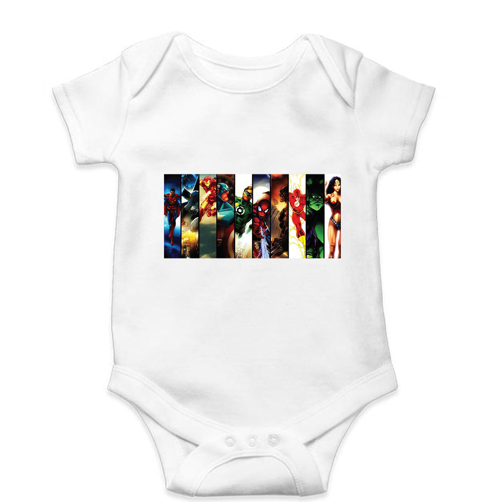 Superhero Kids Romper For Baby Boy/Girl-White-Ektarfa.online