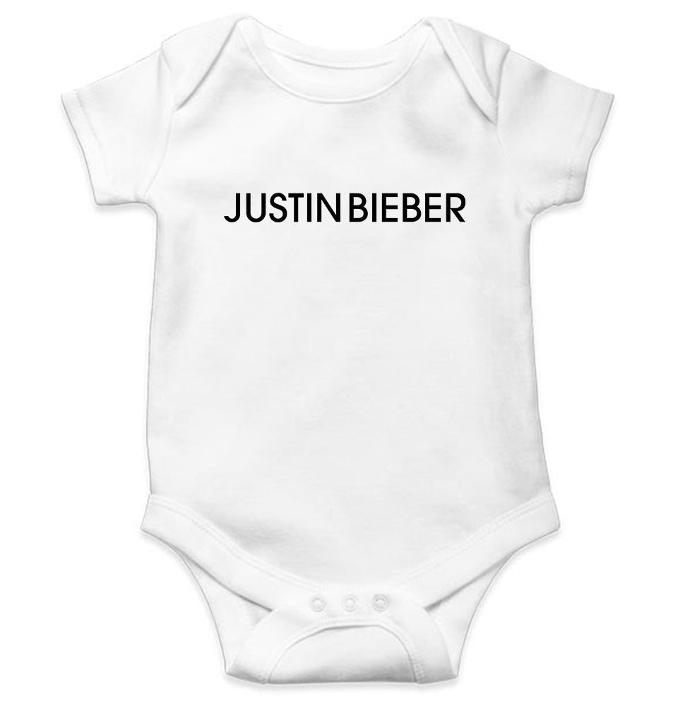 Justin Bieber Kids Romper For Baby Boy/Girl-0-5 Months(18 Inches)-White-Ektarfa.online