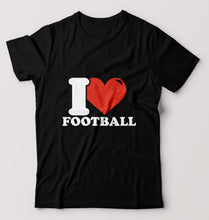 Load image into Gallery viewer, I Love Football T-Shirt for Men-Black-Ektarfa.online
