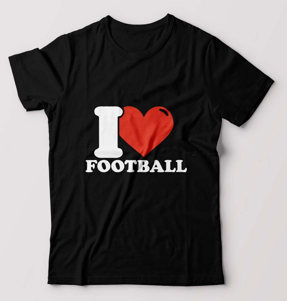 I Love Football T-Shirt for Men-Black-Ektarfa.online