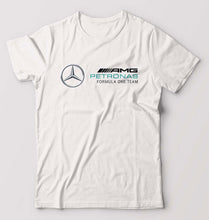 Load image into Gallery viewer, Mercedes AMG Petronas F1 T-Shirt for Men-S(38 Inches)-White-Ektarfa.online
