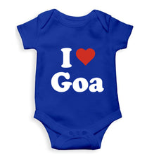 Load image into Gallery viewer, I Love Goa Kids Romper For Baby Boy/Girl-0-5 Months(18 Inches)-Royal Blue-Ektarfa.online
