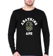 Load image into Gallery viewer, A Bathing Ape Full Sleeves T-Shirt for Men-Black-Ektarfa.online
