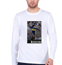 Load image into Gallery viewer, Diego Maradona Full Sleeves T-Shirt for Men-S(38 Inches)-White-Ektarfa.online
