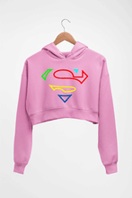 Load image into Gallery viewer, Superman Superhero Crop HOODIE FOR WOMEN-Light Baby Pink-Ektarfa.online
