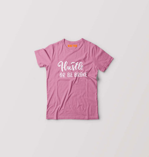 Hustle Kids T-Shirt for Boy/Girl-Pink-Ektarfa.online