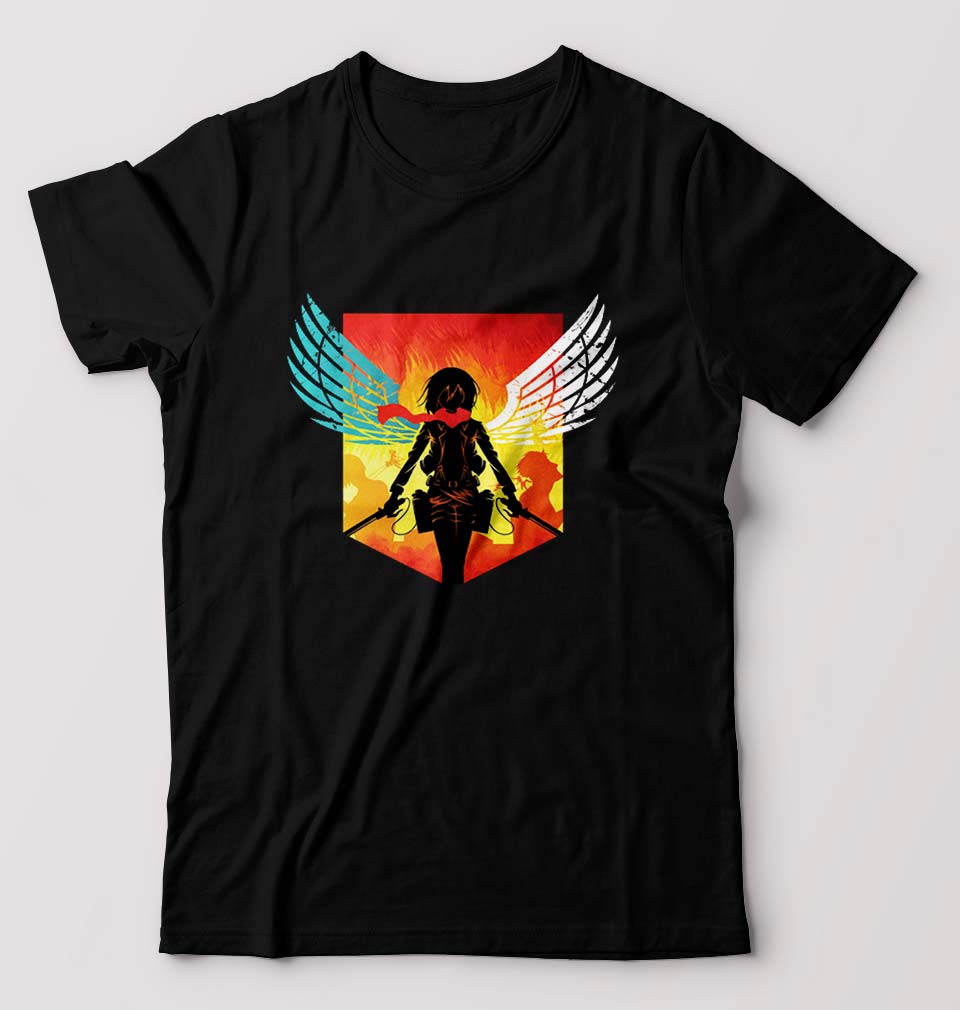 Attack on Titan T-Shirt for Men-Black-Ektarfa.online