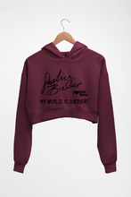 Load image into Gallery viewer, Justin Bieber Crop HOODIE FOR WOMEN-Maroon-Ektarfa.online
