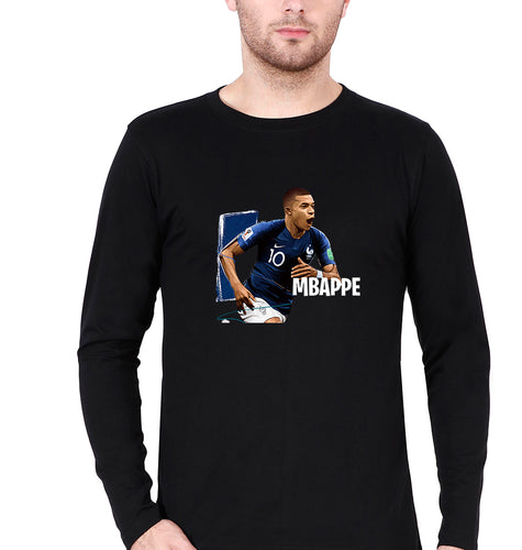 Kylian Mbappé Full Sleeves T-Shirt for Men-Black-Ektarfa.online