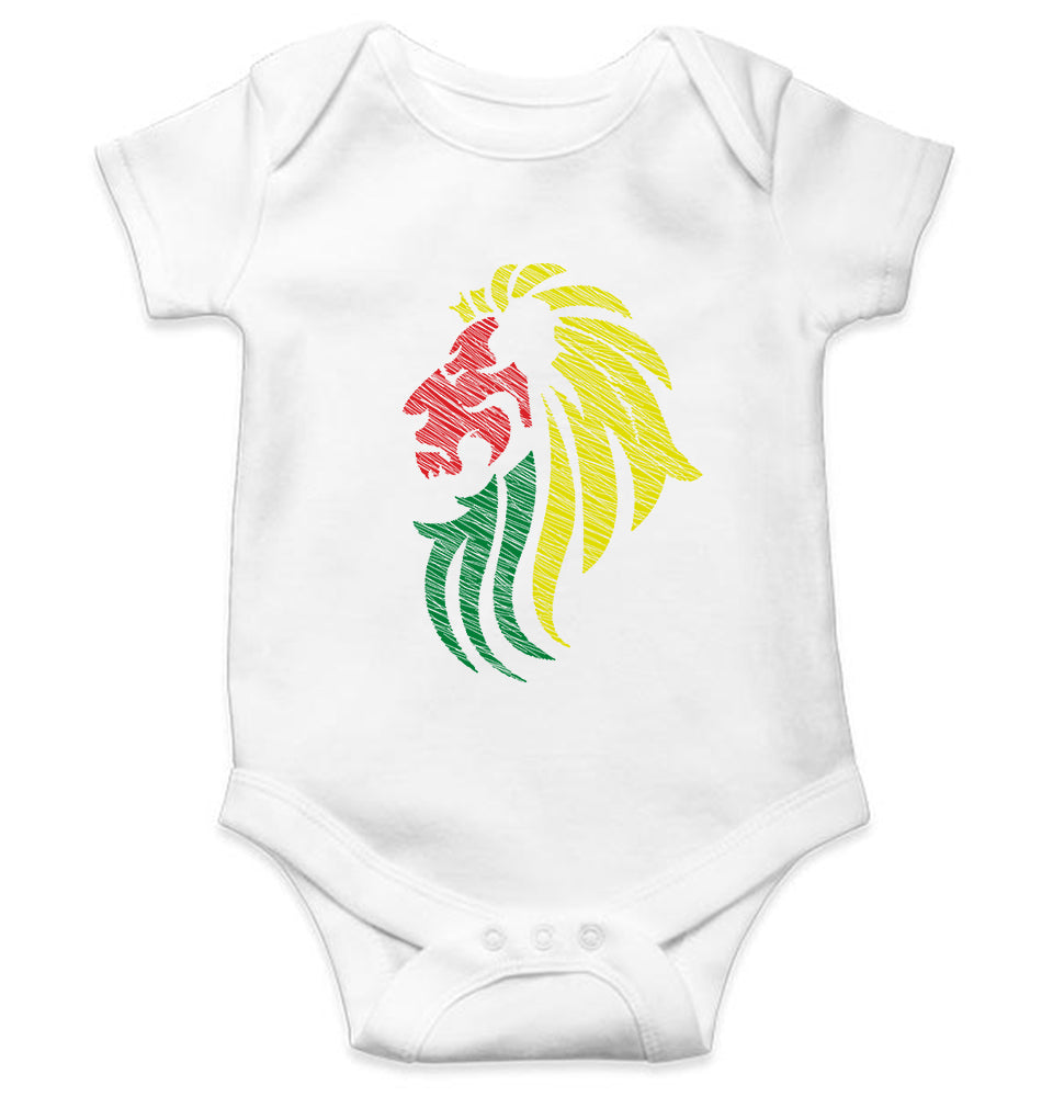 Lion Kids Romper For Baby Boy/Girl-0-5 Months(18 Inches)-White-Ektarfa.online