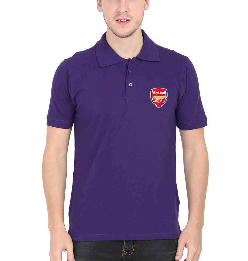 Arsenal Logo Polo T-Shirt for Men-S(38 Inches)-Purple-Ektarfa.co.in