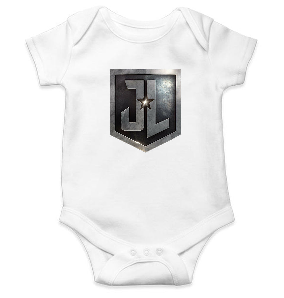 Justice League Kids Romper Kids Romper For Baby Boy/Girl-0-5 Months(18 Inches)-White-Ektarfa.online