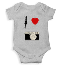 Load image into Gallery viewer, I love camera Kids Romper For Baby Boy/Girl-0-5 Months(18 Inches)-Grey-Ektarfa.online
