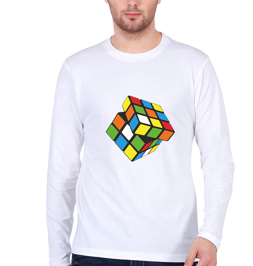 Rubik's Cube Full Sleeves T-Shirt for Men-Black-Ektarfa.online