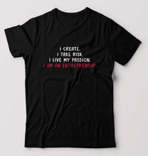 Load image into Gallery viewer, Entrepreneur T-Shirt for Men-S(38 Inches)-Black-Ektarfa.online
