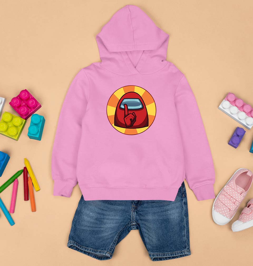Among Us Kids Hoodie for Boy/Girl-Light Baby Pink-Ektarfa.online