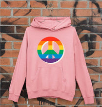 Load image into Gallery viewer, Peace Pride Unisex Hoodie for Men/Women-Light Pink-Ektarfa.online
