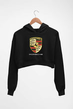 Load image into Gallery viewer, Porsche Logo Crop HOODIE FOR WOMEN-XS(32 Inches)-Black-Ektarfa.online
