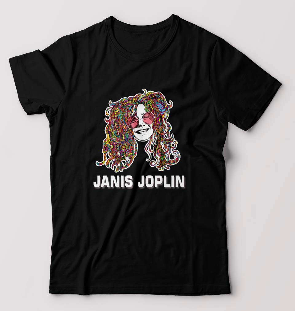 Janis Joplin T-Shirt for Men-Black-Ektarfa.online