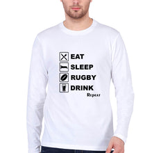 Load image into Gallery viewer, Rugby Full Sleeves T-Shirt for Men-White-Ektarfa.online
