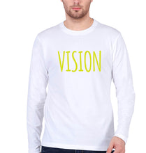 Load image into Gallery viewer, Vision Full Sleeves T-Shirt for Men-S(38 Inches)-White-Ektarfa.online
