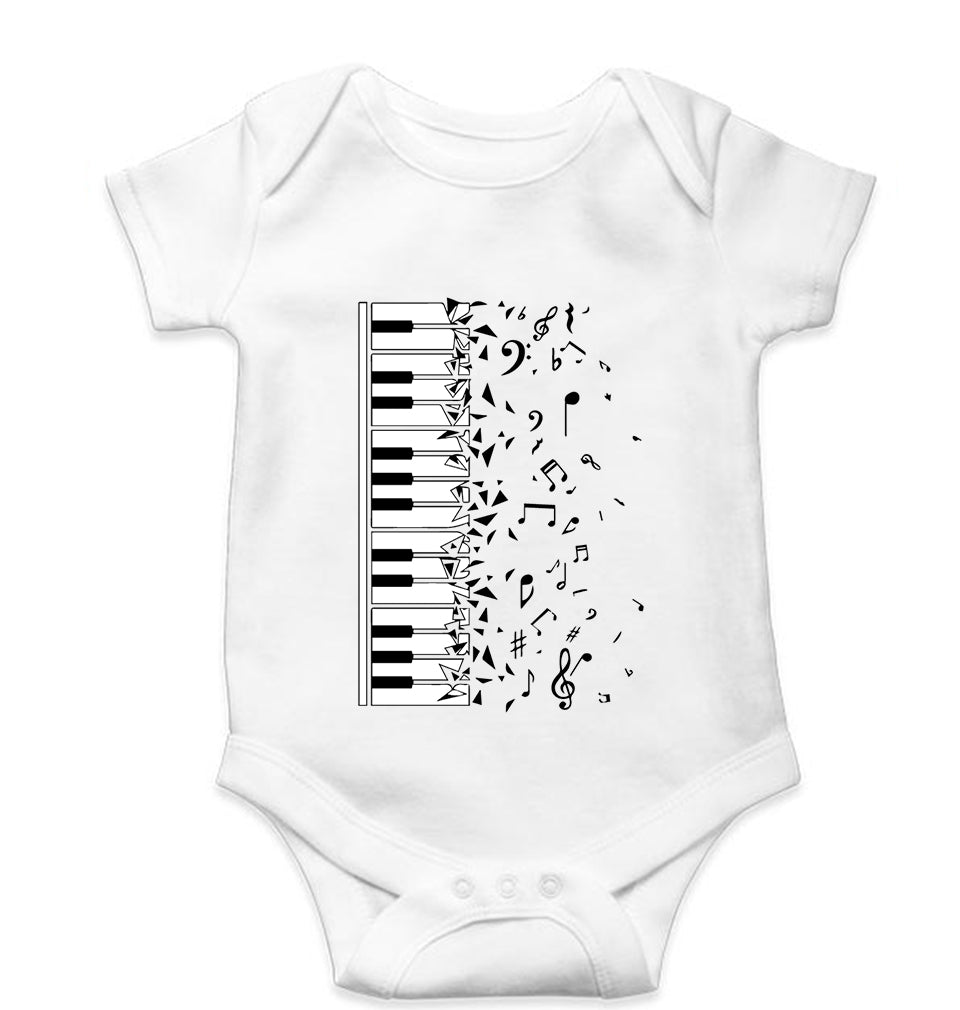 Piano Kids Romper For Baby Boy/Girl-White-Ektarfa.online