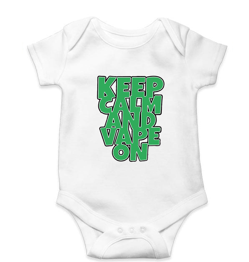 keep calm and vape on Kids Romper For Baby Boy/Girl-0-5 Months(18 Inches)-White-Ektarfa.online