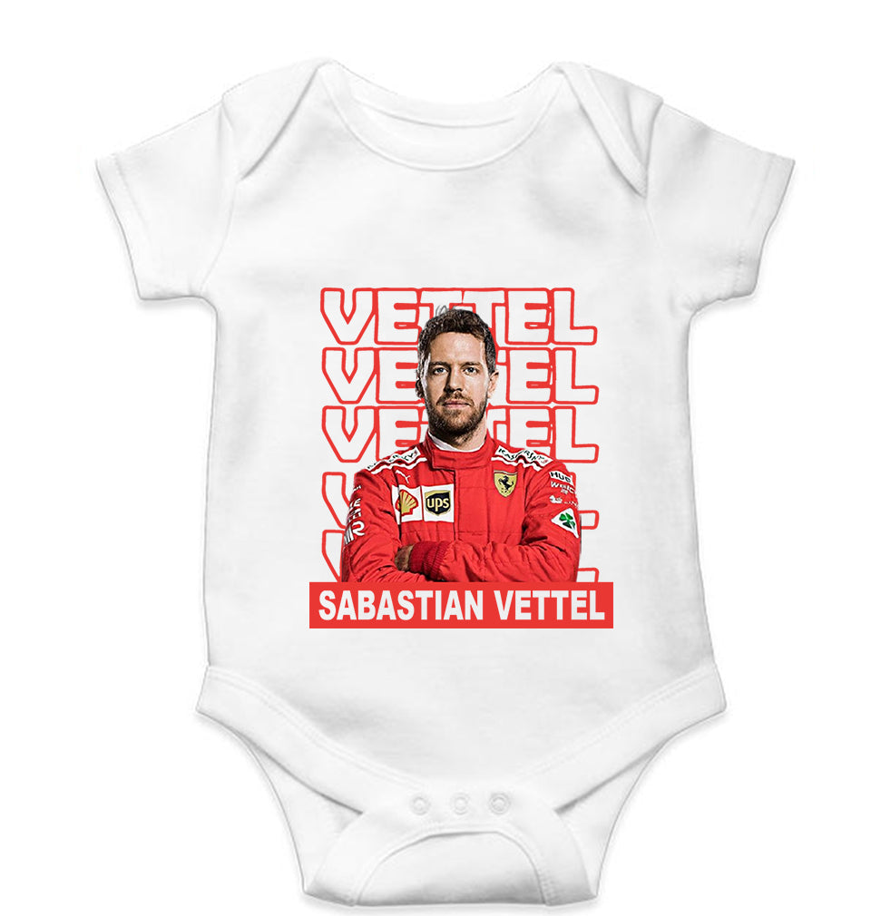 Sebastian Vettel F1 Kids Romper For Baby Boy/Girl-White-Ektarfa.online