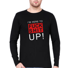 Load image into Gallery viewer, Fuck Full Sleeves T-Shirt for Men-Black-Ektarfa.online
