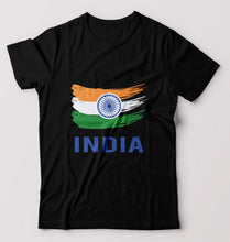 Load image into Gallery viewer, India T-Shirt for Men-S(38 Inches)-Black-Ektarfa.online
