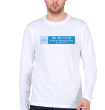 Load image into Gallery viewer, Bank of Maharashtra Full Sleeves T-Shirt for Men-White-Ektarfa.online
