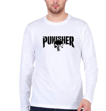 Load image into Gallery viewer, Punisher Full Sleeves T-Shirt for Men-White-Ektarfa.online
