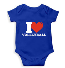 Load image into Gallery viewer, I Love Volleyball Kids Romper For Baby Boy/Girl-0-5 Months(18 Inches)-Royal Blue-Ektarfa.online
