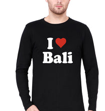 Load image into Gallery viewer, I Love Bali Full Sleeves T-Shirt for Men-Black-Ektarfa.online
