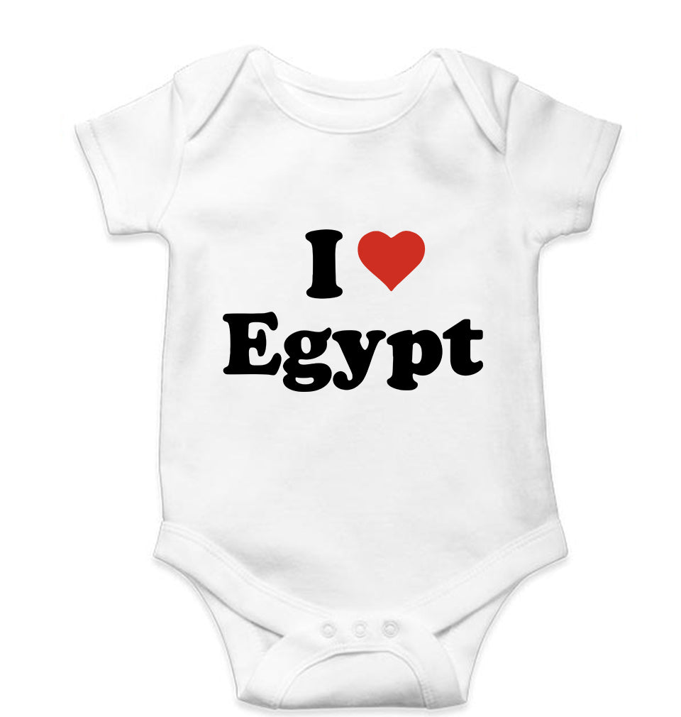 I Love Egypt Kids Romper For Baby Boy/Girl-0-5 Months(18 Inches)-White-Ektarfa.online