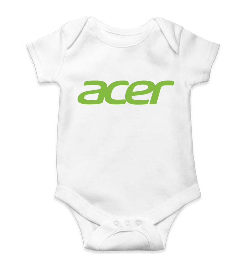 Acer Kids Romper For Baby Boy/Girl-0-5 Months(18 Inches)-White-Ektarfa.online