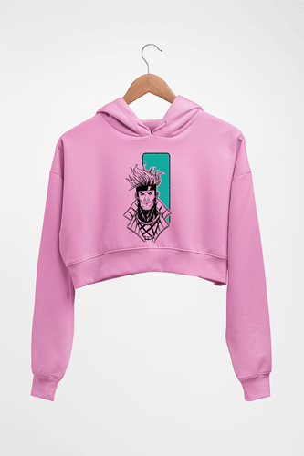 Gambit-x-men Crop HOODIE FOR WOMEN-Light Baby Pink-Ektarfa.online