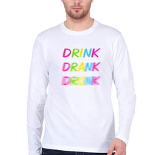 Load image into Gallery viewer, Drink Alcoholic Full Sleeves T-Shirt for Men-White-Ektarfa.online
