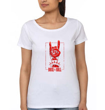 Load image into Gallery viewer, Rock &amp; Roll T-Shirt for Women-White-Ektarfa.online

