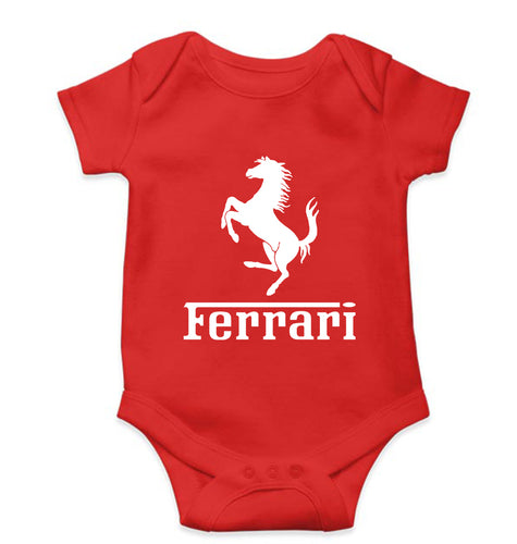 Ferrari F1 Kids Romper For Baby Boy/Girl-0-5 Months(18 Inches)-Red-Ektarfa.online