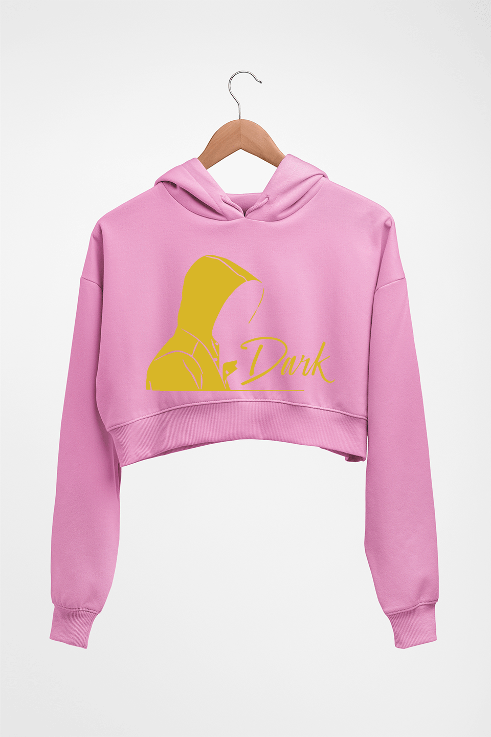 Dark Crop HOODIE FOR WOMEN-Light Baby Pink-Ektarfa.online