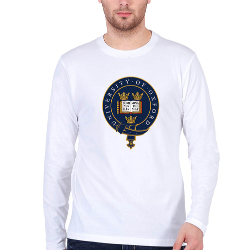 University of Oxford Full Sleeves T-Shirt for Men-White-Ektarfa.online