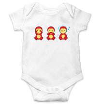 Load image into Gallery viewer, The Three wise monkeys Kids Romper For Baby Boy/Girl-0-5 Months(18 Inches)-White-Ektarfa.online
