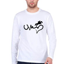 Load image into Gallery viewer, Horse Riding Full Sleeves T-Shirt for Men-White-Ektarfa.online
