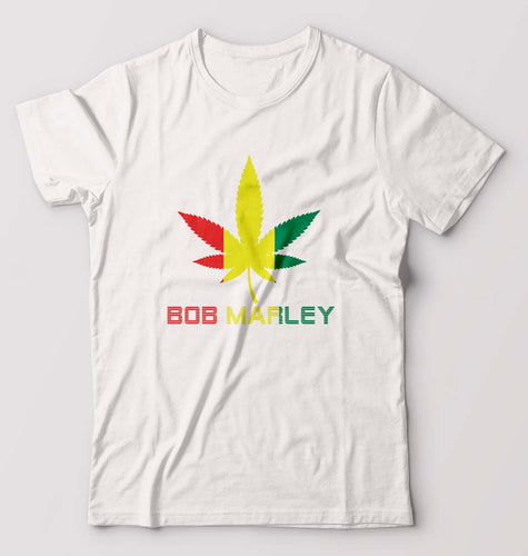 Bob Marley Weed T-Shirt for Men-White-Ektarfa.online