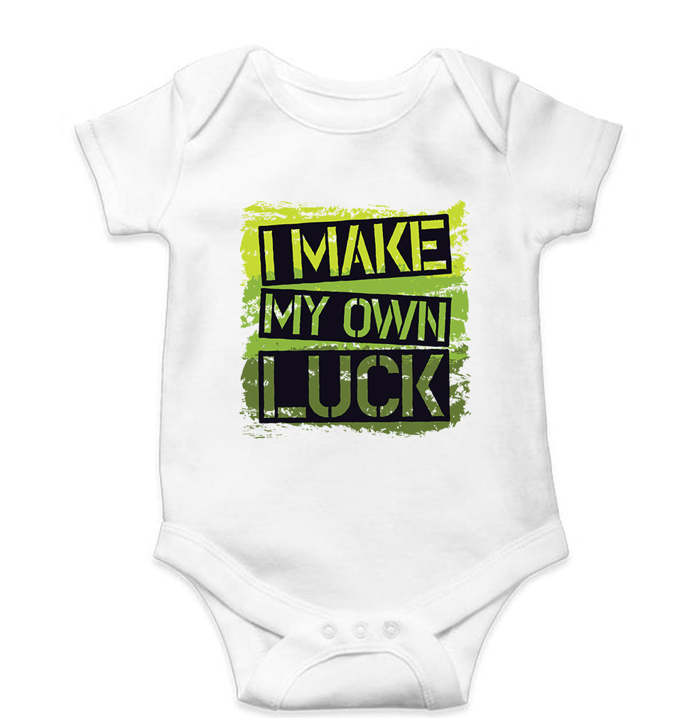 Luck Kids Romper For Baby Boy/Girl-0-5 Months(18 Inches)-White-Ektarfa.online