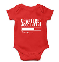 Load image into Gallery viewer, Chartered Accountants(CA) In Progress Kids Romper For Baby Boy/Girl-0-5 Months(18 Inches)-Red-Ektarfa.online
